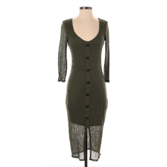 Express Brand Black color Sheer Lined Dress Medium - Picture 3 of 6